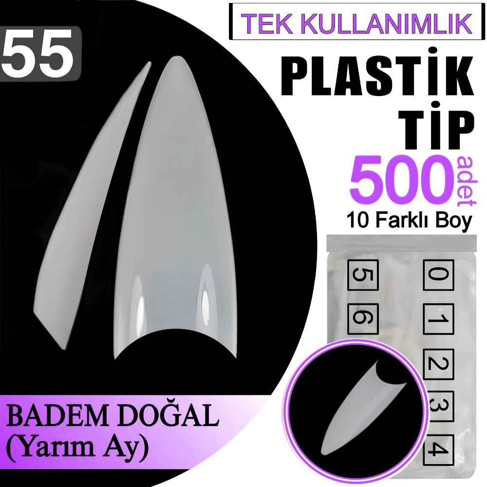 BADEM%20DOĞAL%20PLASTİK%20TİP%20(YARIM%20AY)%20NO:%2055