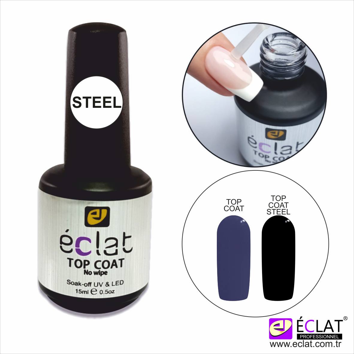 TOP%20COAT%20STEEL15%20ml%20(Üst%20Parlatıcı%20Oje%20)