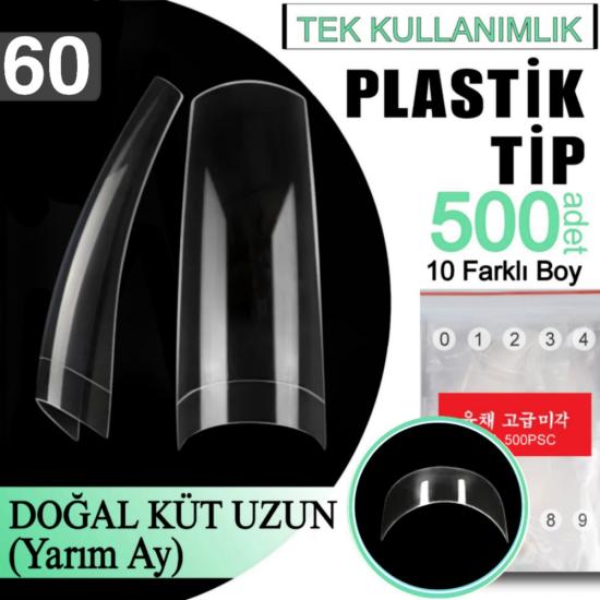 KÜT ŞEFFAF PLASTİK TİP (YARIM AY) 500 ADET