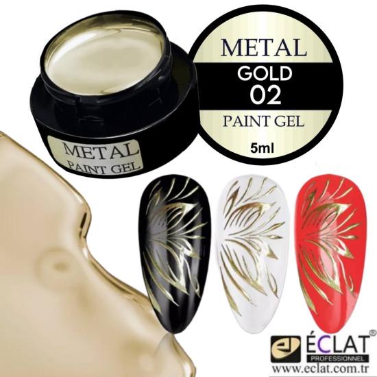 METAL GOLD PAINT GEL (ALTIN ÇİZİM JEL BOYASI) 5 gr