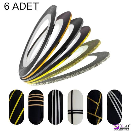 Yapışkan Şerit 1 mm 6 RENK SET