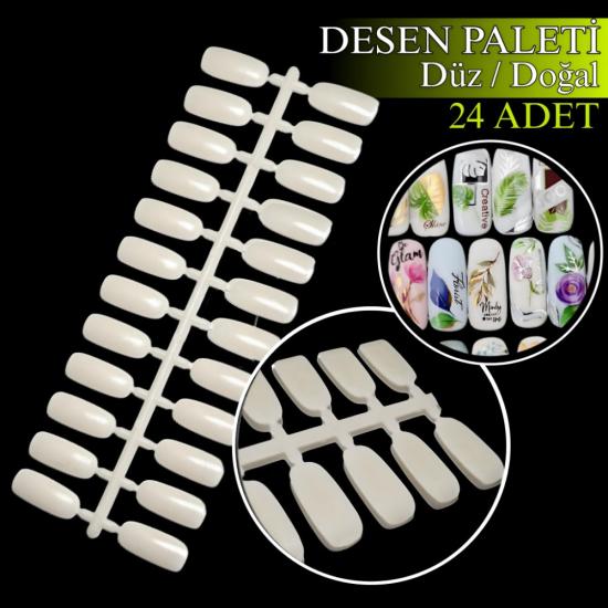 Nail Art Düz Zeminli Desen Paleti Tip (1 palet / 24 adet)