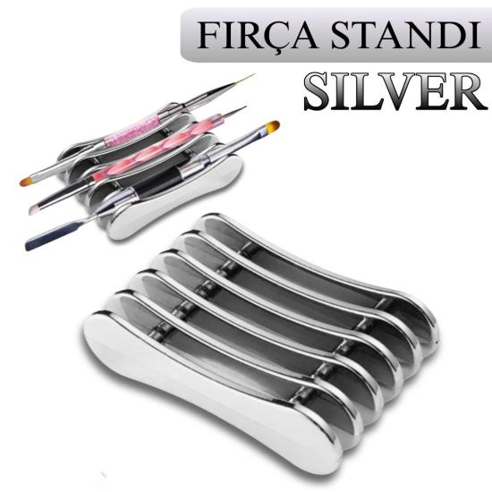 TIRNAK FIRÇA STANDI SİLVER