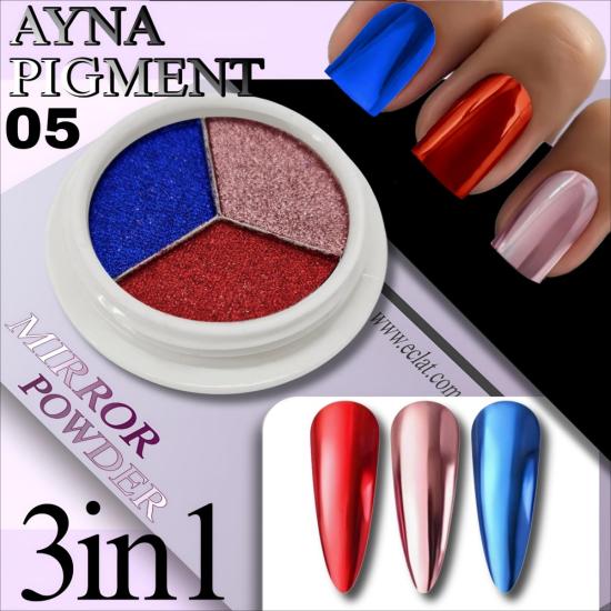 AYNA Krom Tozu 3&1 (Rose-Kırmızı-Lacivert) No:05