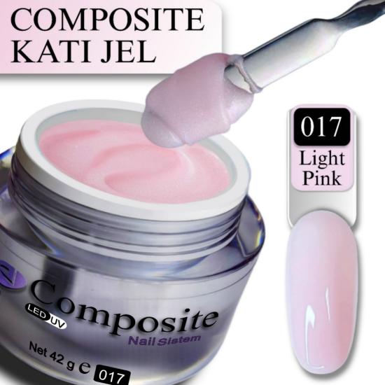 COMPOSİTE PEMBE 017  PROTEZ TIRNAK KATI JEL 42g