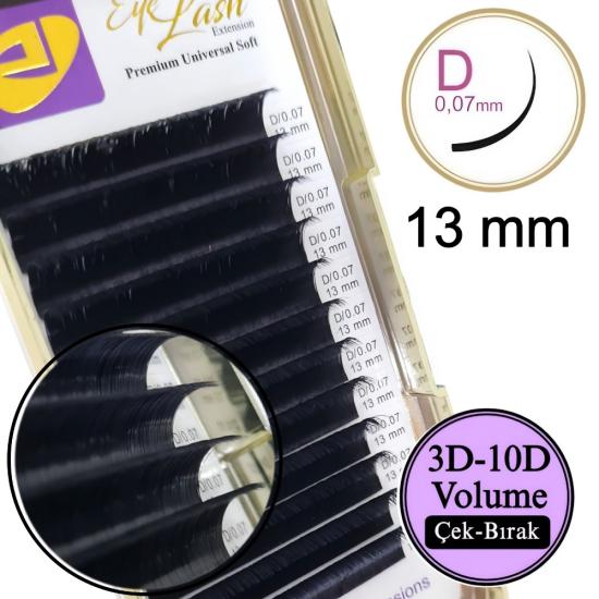  D KIVRIM İPEK KİRPİK (ÇEK BIRAK) 0.07 mm 13 mm