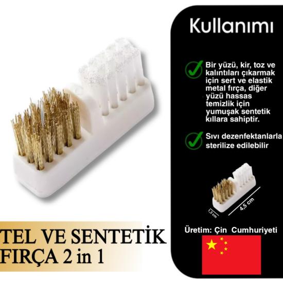 Freze Ucu Tel Temizleme Fırçası 2 in 1