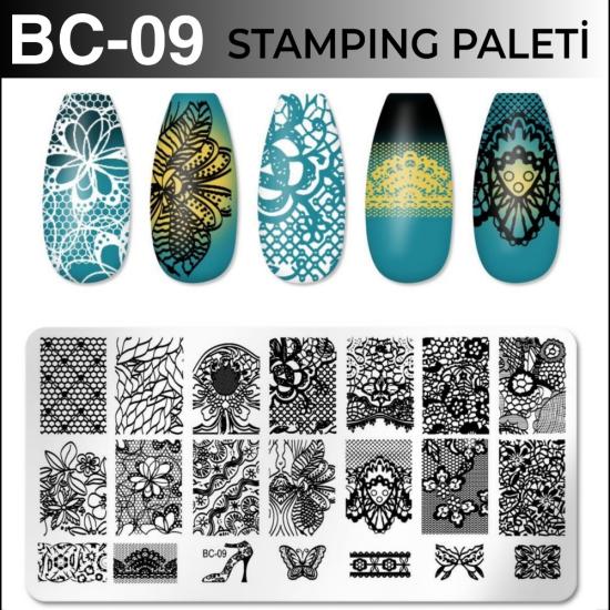 Tırnak Damga Stamping Desen Plaka Metal  BC09