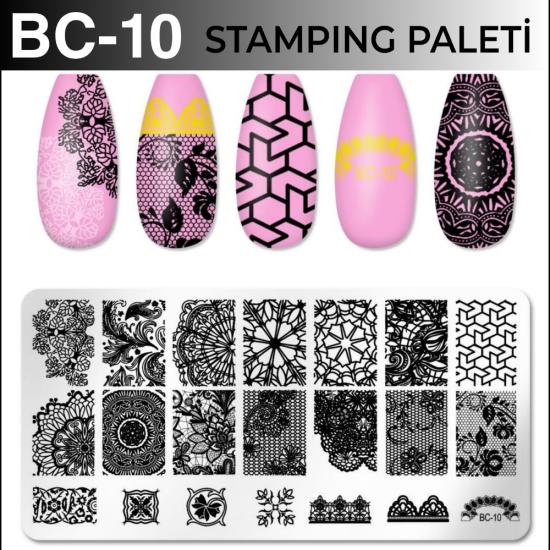 Tırnak Damga Stamping Desen Plaka Metal BC10